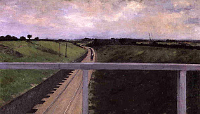 КАЙБОТТ Гюстав (Франция) - Пейзаж с железной дорогой
