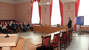 Открытая лекция перед студентами БРУ