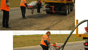Ямочный ремонт а/б покрытия